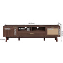 TV Stand For 75" TVs With Soft Closing Doors, Console With Accents And Drop Down Cabinet - Dark Brown by Unique Piece Furniture
