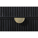 Mason - 5 Drawer Chest With Fluted Design - Black by HouseOfZazla