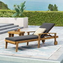 Jason Chaise Lounge Adjustable Acacia Wood Outdoor Furniture by HouseOfZazla