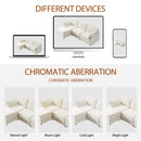 104" Plush Cloud 3 Seater Sofa: Modular Design with Ottoman
