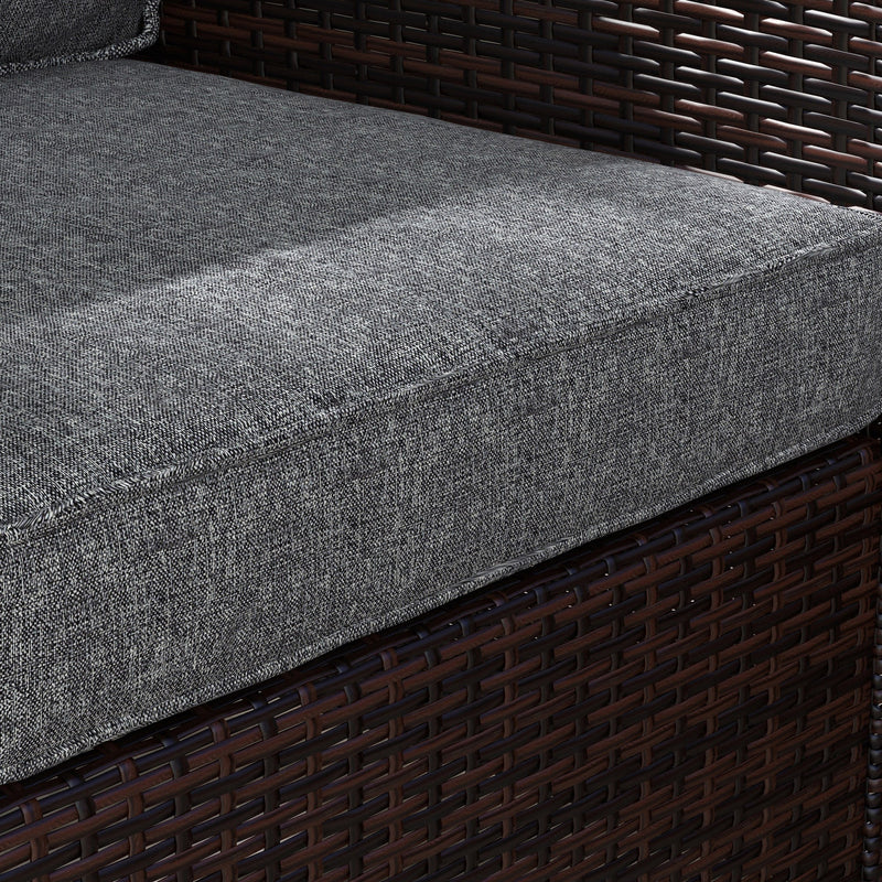 4-Piece Patio Chair Cushion and Back Pillow Set, Seat Replacement Patio, Cushions Set for Outdoor Garden Furniture, Gray