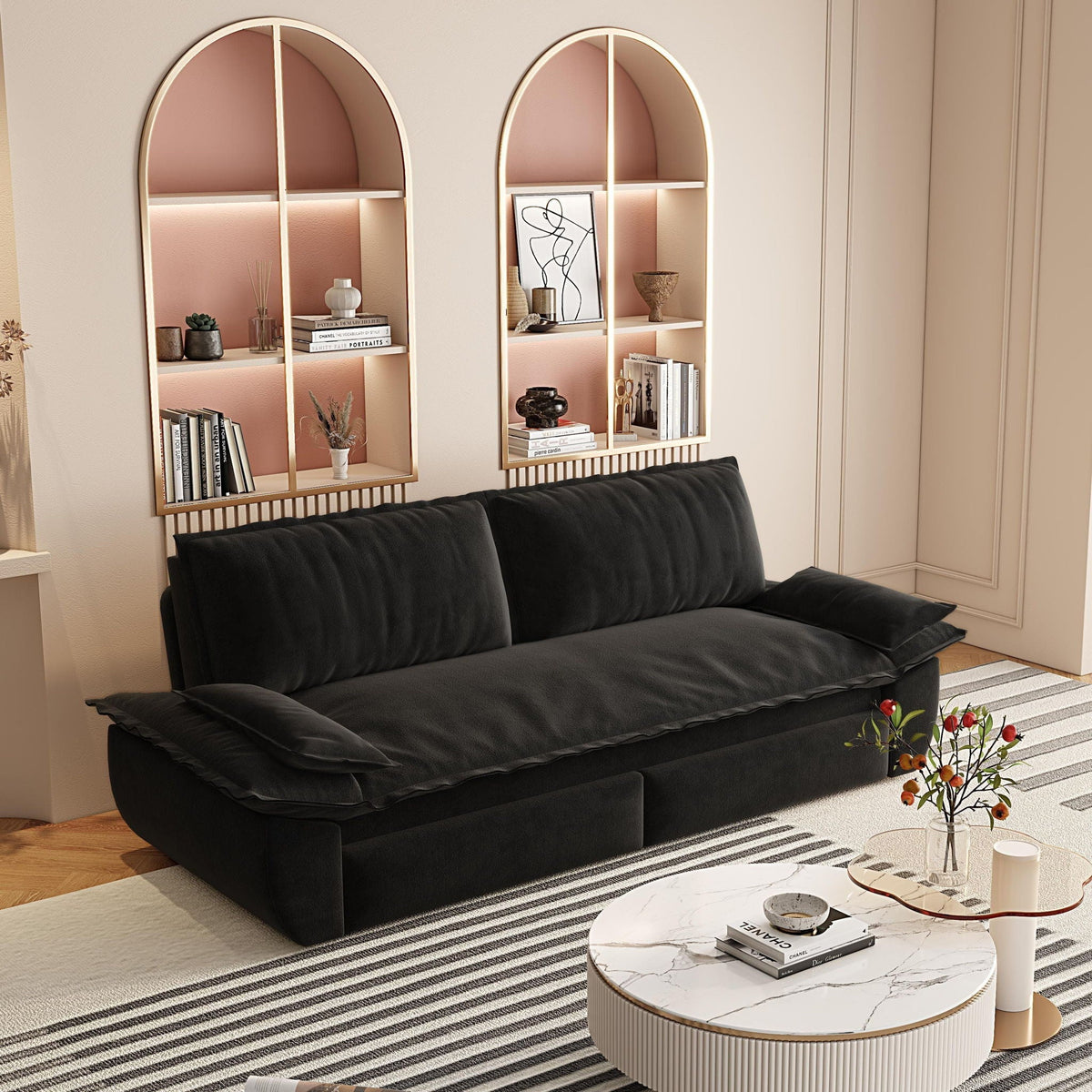 Queen Pull Out Sofa Bed, 3 In 1 Convertible Sleeper Sofa, photo 11 of 13