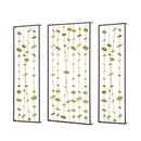 Metal Decorative Wall Art With Frame, Wall Decor For Living Room (Set of 3) - Gold by Unique Piece Furniture