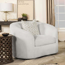 Rory - Sloped Arms Chair With Pillow - White by HouseOfZazla