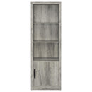 Burke 4-shelf Engineered Wood Media Tower Grey Driftwood