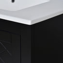 Ceramic Sink Combo, Freestanding Vanity Set With 3 Drawers & Soft Closing Doors by HouseOfZazla