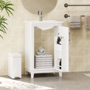 Modern Small Bathroom Vanity Cabinet With Ceramic Basin, Ample Storage, 1 Soft Close Door by Unique Piece Furniture