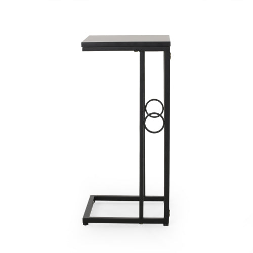 Essex Set of 2 Modern Black Metal End Tables, photo 7 of 10