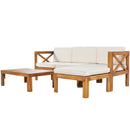Topmax Outdoor Patio Wood 5-Piece Sectional Sofa Seating Group Set by HouseOfZazla