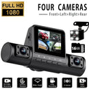 4-Channel Car DVR Dash Cam – 1080P Front, 720P Side & Rear, Night Vision