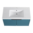 Contemporary Wall Mounted Bathroom Vanity With Resin Double Sink by HouseOfZazla