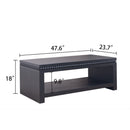 Modern Coffee Table With Beaded Trim by HouseOfZazla