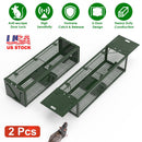 2-Pack Humane Live Rat Trap Cage with Dual Doors