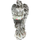 24.80" High Angel Figurine with Flower Basket
