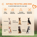 7.8' x 6' Dog Kennel Outdoor with Waterproof Cover, Dog Playpen for Extra Large Dogs with Two Part Door Design, Silver