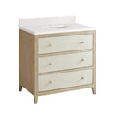 James Martin Celeste 36" Single Bathroom Vanity, Sunwashed Oak with Embossed Shagreen Drawer Fronts