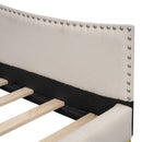 Upholstered Daybed With Headboard And Armrest, Support Legs by HouseOfZazla