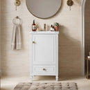 20" Bathroom Vanity with Ceramic Sink and Storage Cabinet