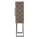 Cabinet - Silver - Faux Leather by Unique Piece Furniture