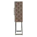 Cabinet - Silver - Faux Leather by Unique Piece Furniture