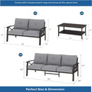 Patio Furniture Set with Coffee Table and Cushions for Backyard by HouseOfZazla