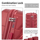 3 Pieces Set 20" / 24" / 28" Spinner Wheel Luggage With Combination Lock by HouseOfZazla