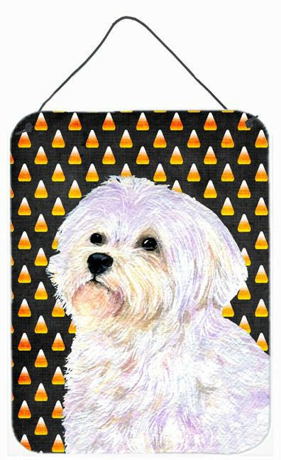 Maltese Candy Corn Halloween Portrait Wall or Door Hanging Prints