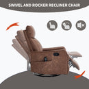 Brown Heat Massage Manual Recliner Chair