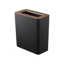 Trash Can - Rectangle - Steel + Wood by Yamazaki Home