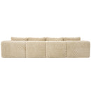 Modular Sectional Sofa, Boneless Couch With 2 Movable Ottomans by HouseOfZazla