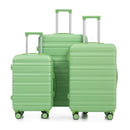 HIFINE Tourist 3-Piece Spinner Wheel Luggage Set in Green