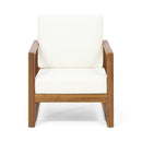 Nexusia - Outdoor Acacia Wood Club Chair With Slat Design