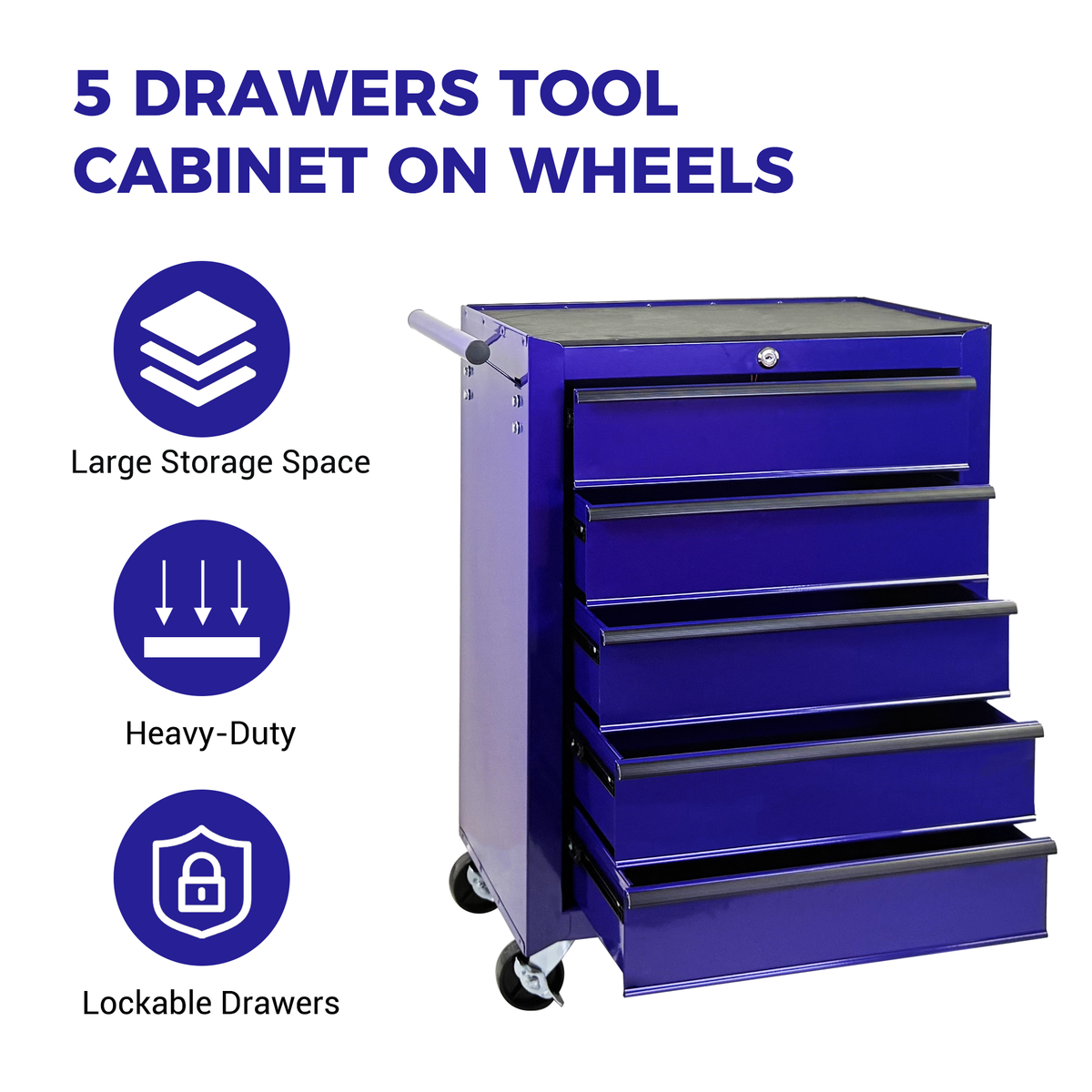 Rolling Metal Tool Chest with 5 Drawers, photo 9 of 10