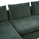 Modern L Shaped Sectional Sofa With Upholstery And Wooden Storage by HouseOfZazla