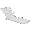 Outdoor Lounge Chair Cushion Replacement Set - Grey 2PC
