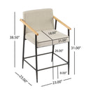 Mid Century Modern Counter Stool Set With Iron Frame by HouseOfZazla