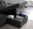 Upholstered Pull Out Sectional Sofa With Chaise by HouseOfZazla