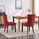 Classic Velvet Dining Chairs - Burgundy (Set of 2) by HouseOfZazla