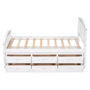 Platform Storage Bed Solid Wood Bed With 6 Drawers by Unique Piece Furniture