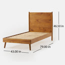 Cohron Solid Wood Platform Bed (Twin Bed) by HouseOfZazla
