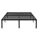 Heavy Duty Queen Size Bed Frame With Quiet Support - Black by HouseOfZazla