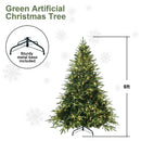 6.5ft Pre-Lit Artificial Christmas Tree with 450 Warm White Lights
