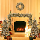 Pre-Lit Christmas Artificial Tree 4-Piece Set