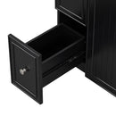Transitional Style Bathroom Vanity Cabinet With Ceramic Sink by HouseOfZazla