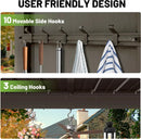 9X10FT Hardtop Grill Gazebo, Lean To Outdoor BBQ Gazebo with Storage Shelves and Expansion Platform by HouseOfZazla
