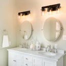 19" Rustic 3-Light Vanity Light, Industrial Bathroom Wall Sconce, Modern Farmhouse Lighting Fixture (No Bulbs)