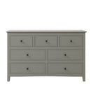 7 Drawers Solid Wood Dresser,Gray