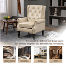 Modern Accent Chair Lounge Chair with Sturdy Wood Legs in Camel PU Leather