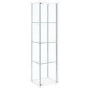 Bellatrix 3-shelf Clear Glass Curio Cabinet White