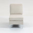 Single Couch Modular Armless Accent Chair With Back Cushion by HouseOfZazla